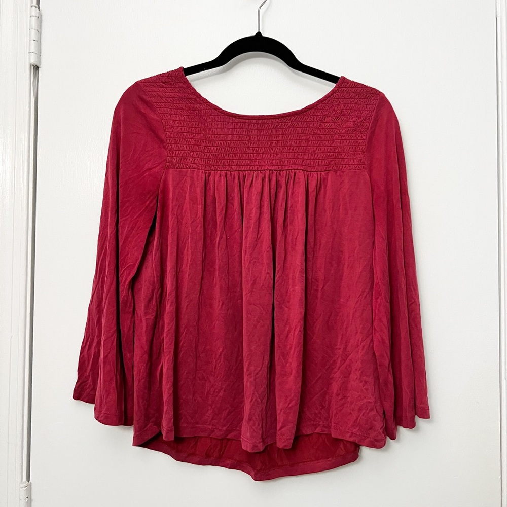 Lucky Brand Flowy Red Blouse